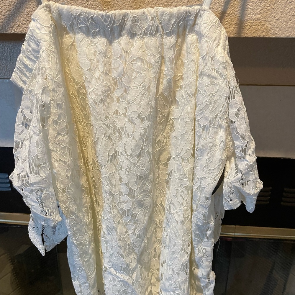 Off the shoulder blouse.